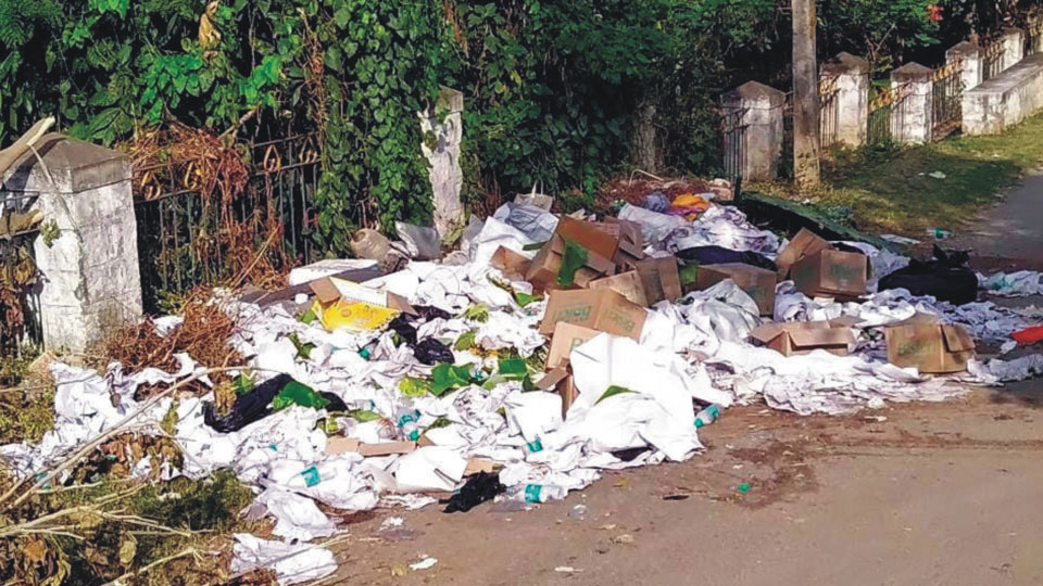 Plea to clear garbage at Vijayanagar 1st Stage