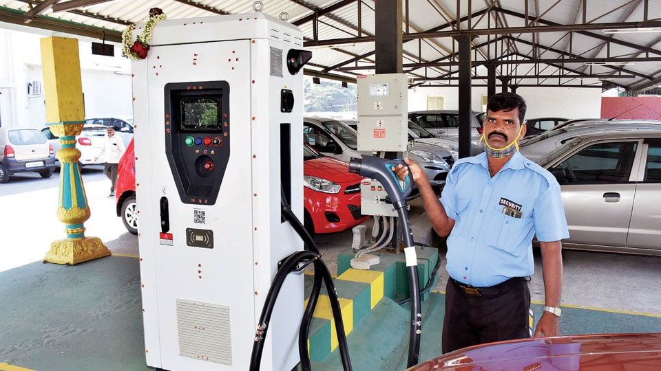Electric vehicle charging point needed atop Chamundi Hill