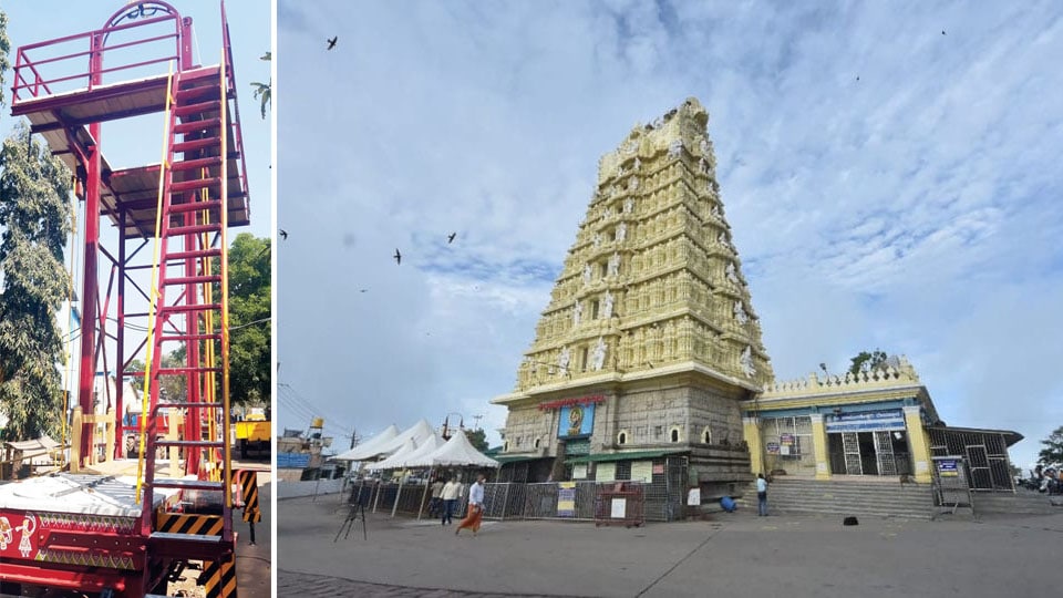 Century-old carriage-cum-lift of Chamundi Temple renovated