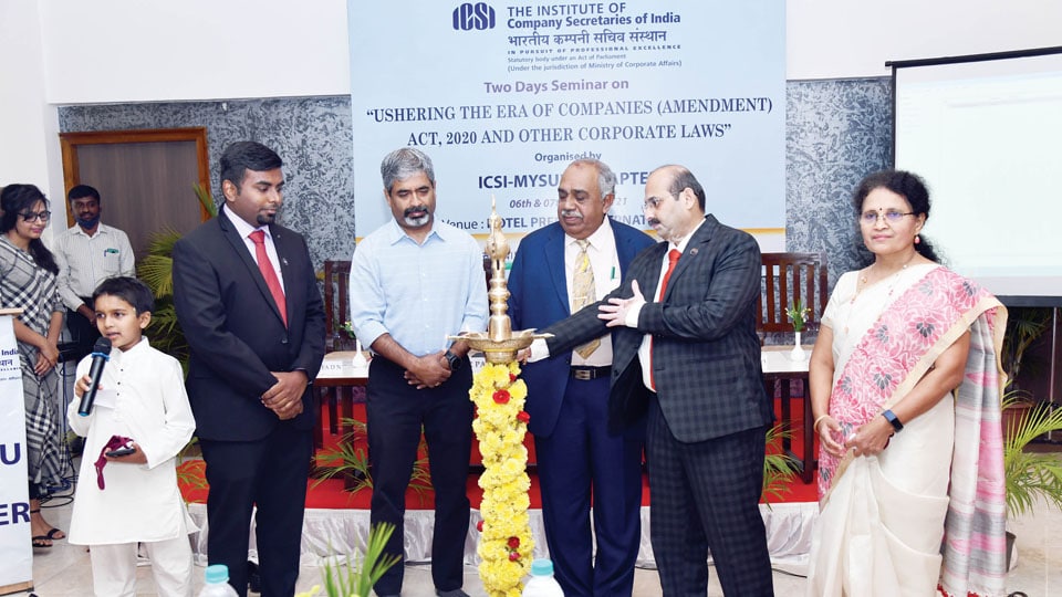 Seminar on Companies (Amendment) Act, 2020 and other Corporate Laws held