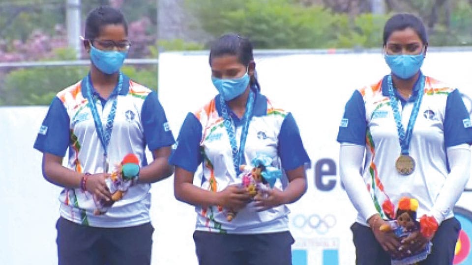 Indian women’s recurve team wins Gold in Archery World Cup