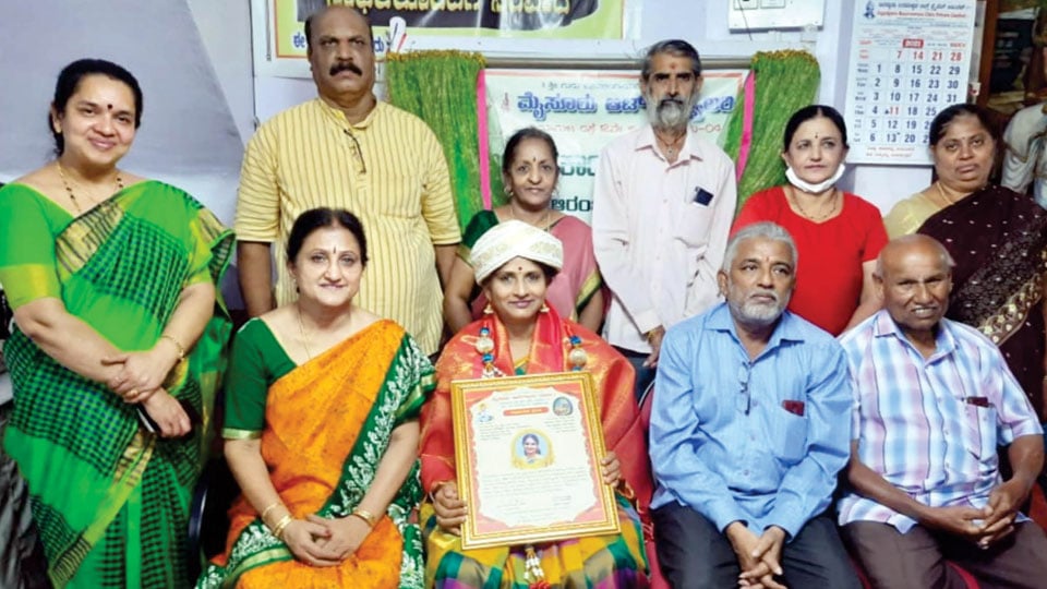 Interaction with Achievers: Mysore Art Gallery felicitates danseuse Srilakshmi Kumar