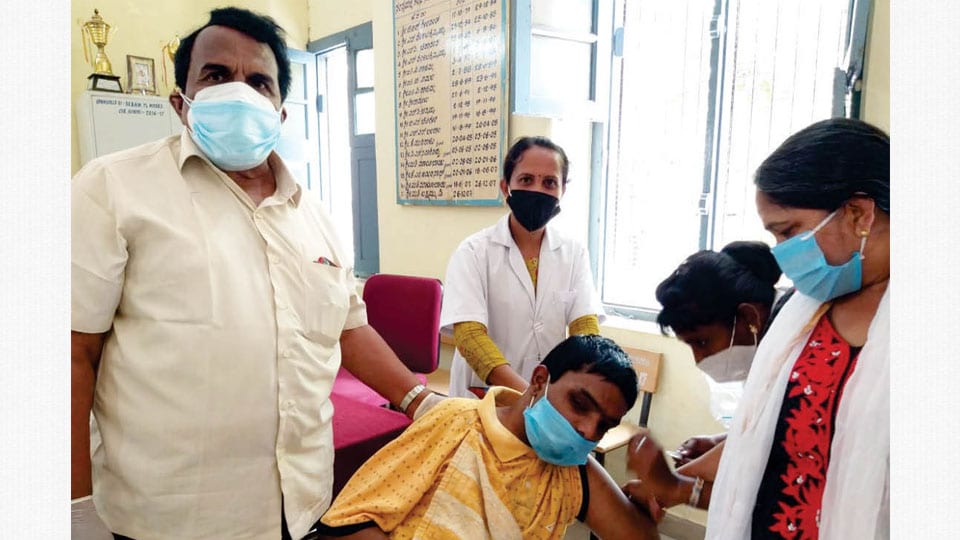 First dose of jab for specially-abled