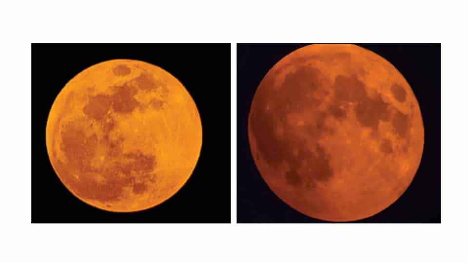 Blood Flower Supermoon Lunar Eclipse seen from various parts of the nation and globe