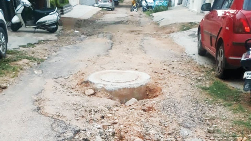Bannimantap ‘C’ Layout Road needs immediate repair