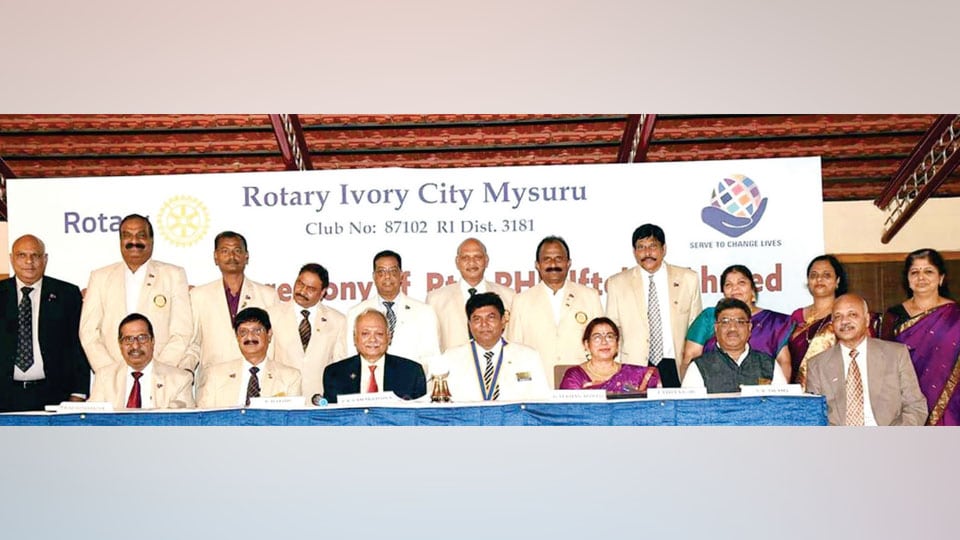 New office-bearers of Rotary Ivory City