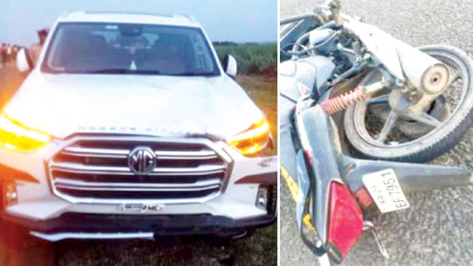 58-year-old man dies as Dy.CM’s son’s car hits his two-wheeler