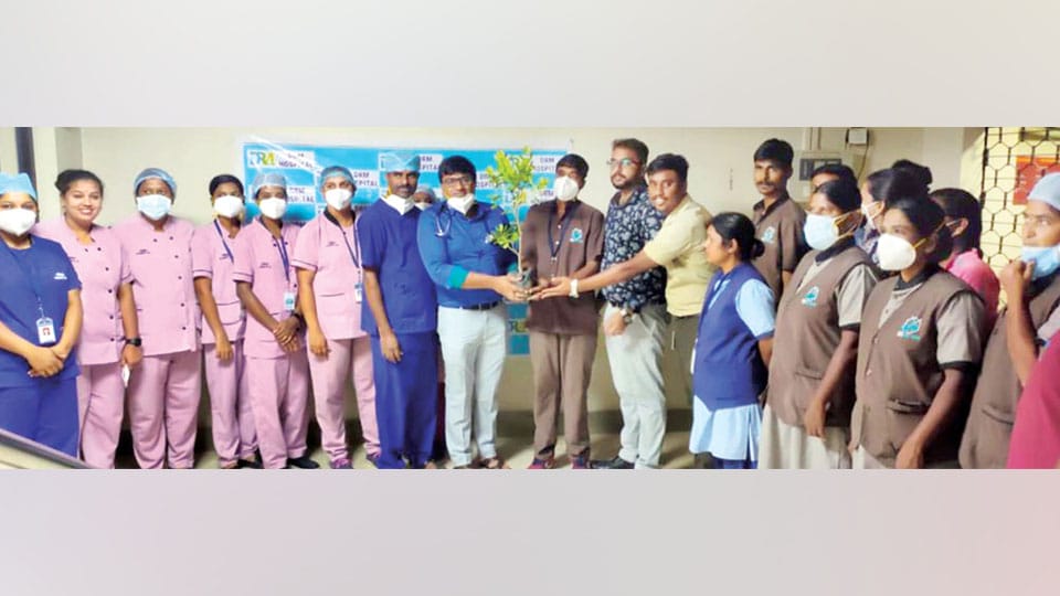 DRM Hospital distributes saplings to staff