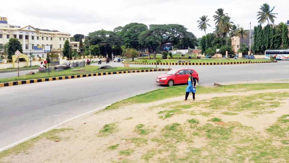 Millennium Circle-JSS Dental College Road humps need attention