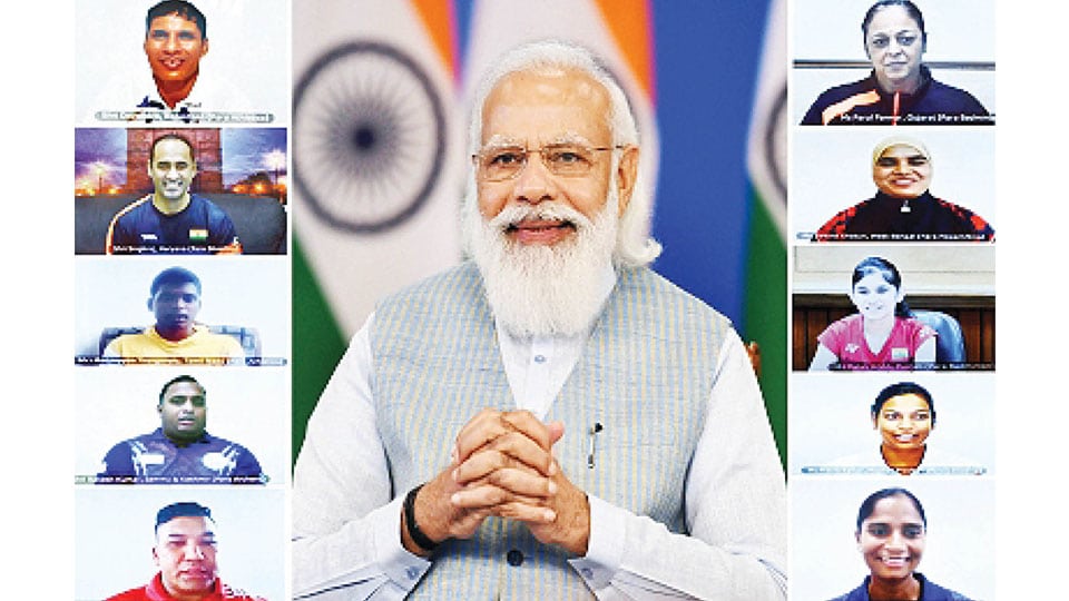 PM Modi interacts with Indian para-athlete contingent ahead of Paralympic Games