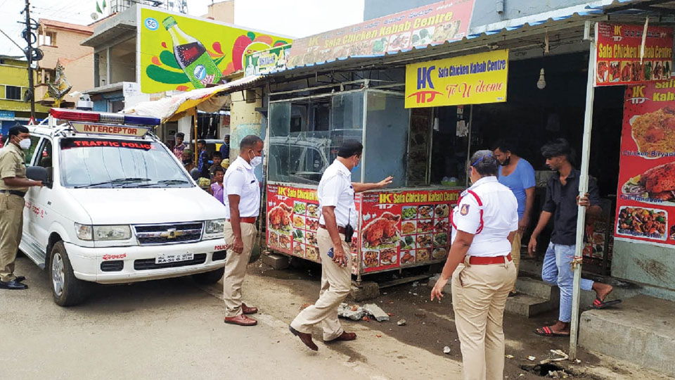 Footpath encroachment clearance drive continues in city