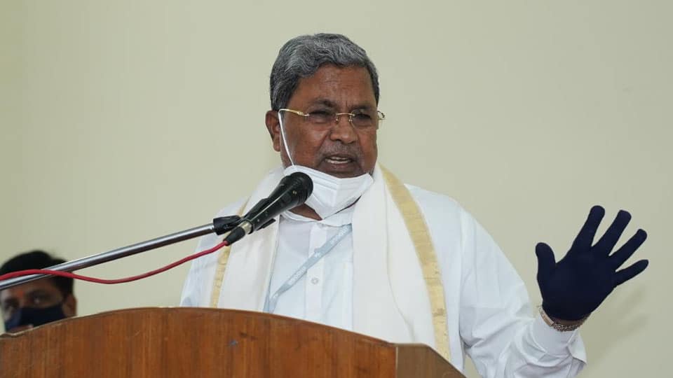 Siddu questions BJP’s contribution for country’s independence