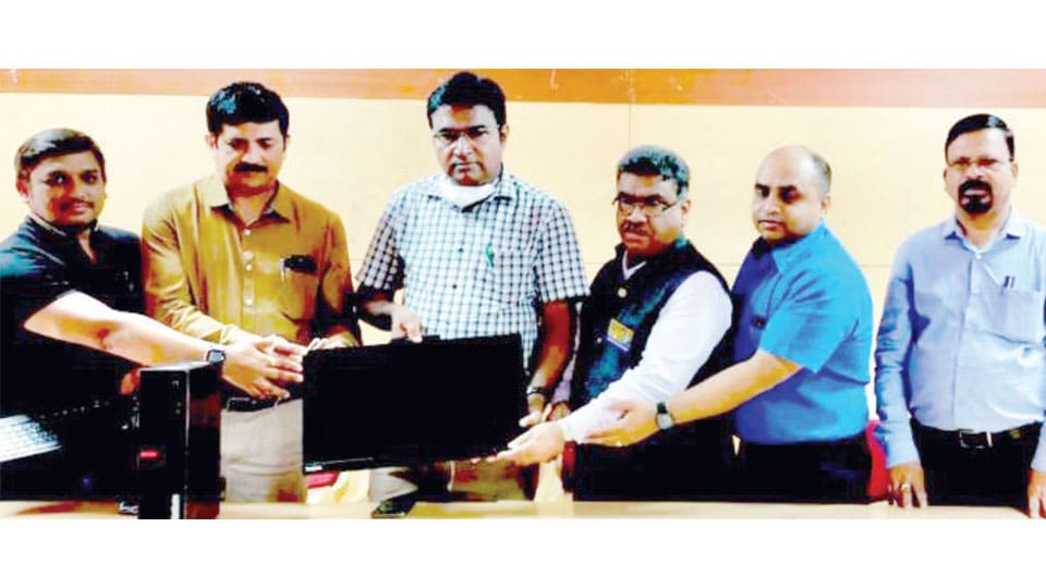 Rotary Mysore donates computers to Maharani’s Arts College