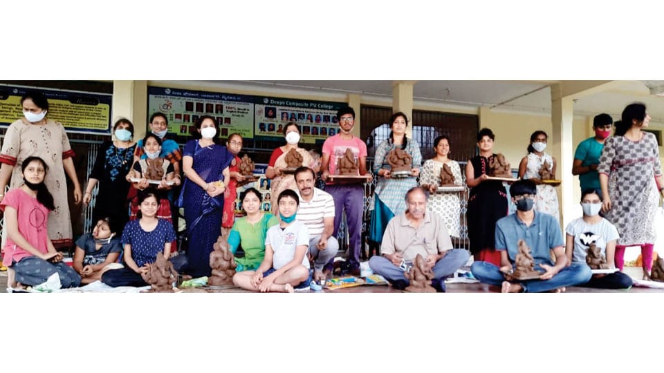 Workshop to create eco-friendly Ganesha