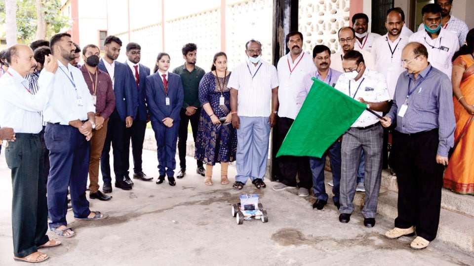 PES students develop Agribot for sowing, sprinkling