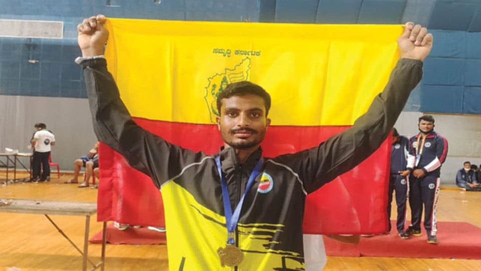 Kickboxing Championship-2021: Sarada Vilas student bags Gold Medal at Nationals