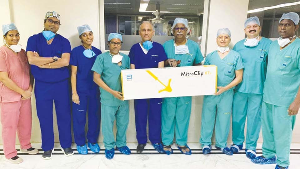 MitraClip procedure succesfully performed on heart patient at Narayana Health City