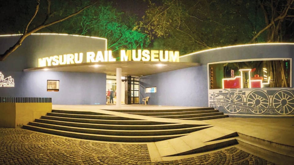 Mysuru Rail Museum illuminated for Dasara