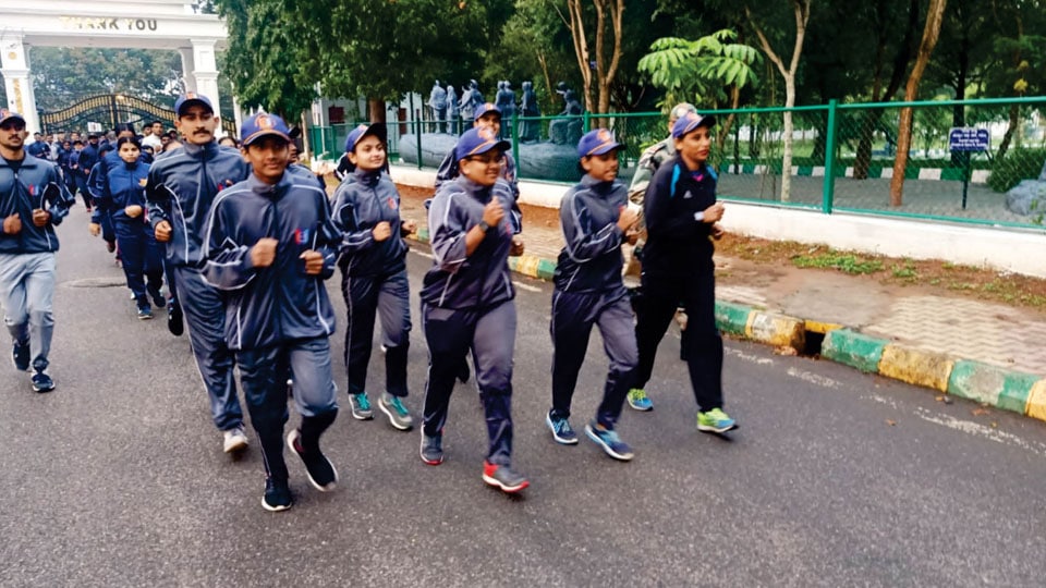 NCC cadets run for Fit India