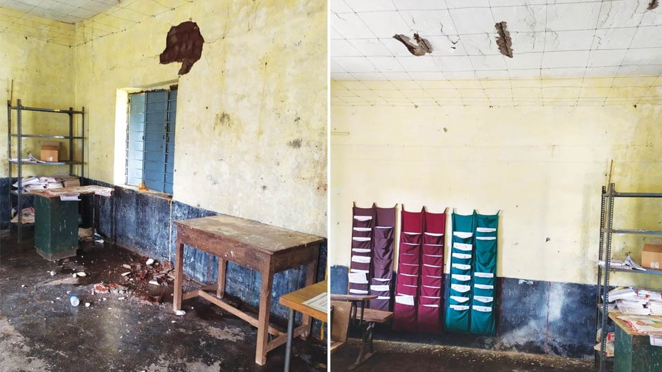 Close shave for students as chunks of plaster fall from classroom ceiling