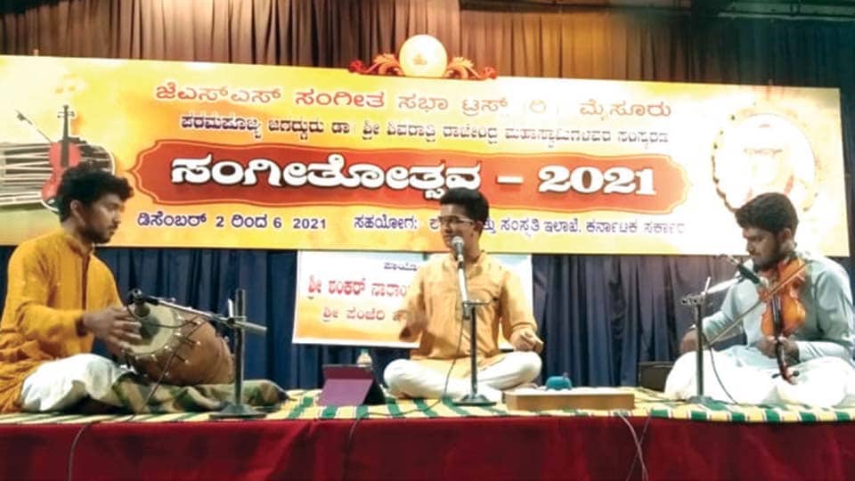 Veena and vocal concerts mesmerise audience at JSS Music Festival