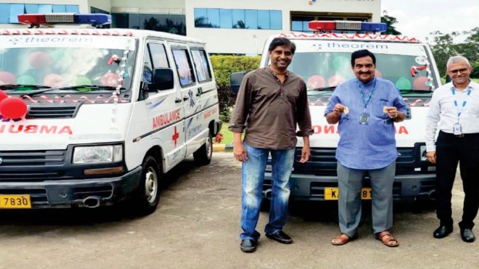 Theorem donates two ambulances to Asha Kirana Hospital