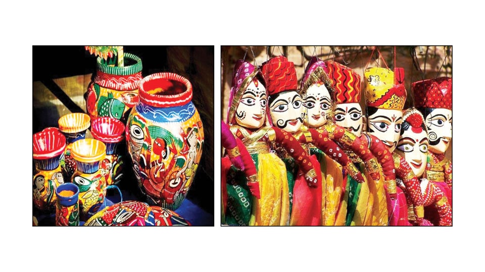 Handicrafts exhibition at JSS Mysore Urban Haat