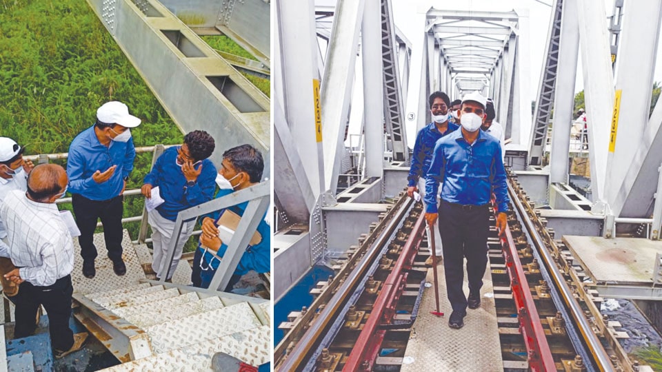 SWR team conducts safety inspection of Mysuru-Bengaluru double track