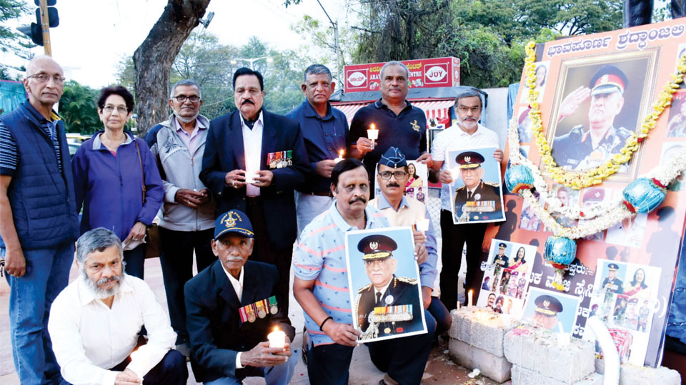 Military Veterans Association pays tribute to CDS Bipin Rawat in city