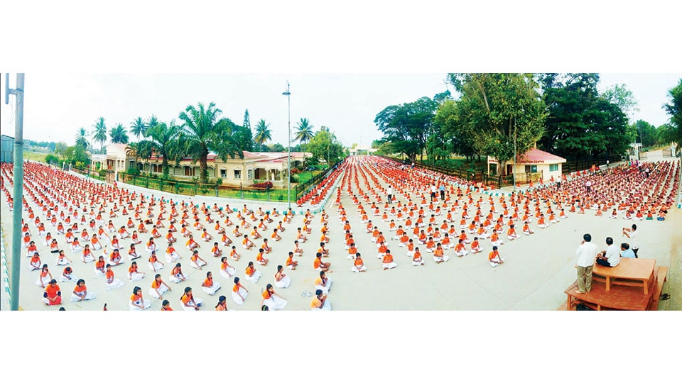 Koti Surya Namaskara at Suttur School