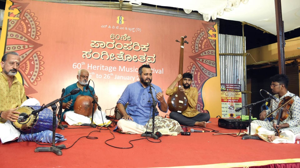 Vidwan Sandeep Narayan sings at Heritage Music Festival