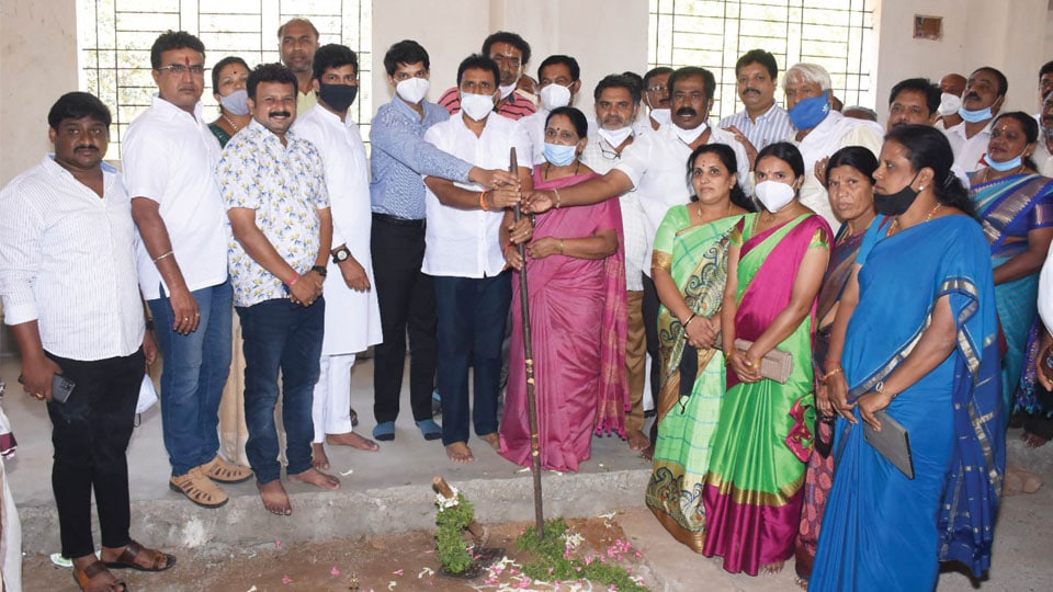 Kumbarakoppal crematorium development works launched