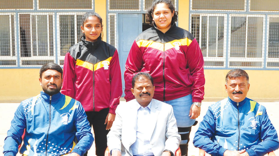 Mysore University students at All India Athletics Meet