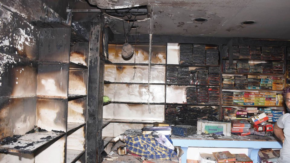 Readymade garments shop gutted in fire