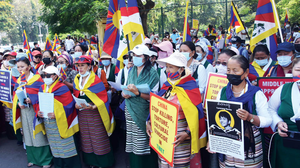 63rd Tibetan National Uprising Day: Tibetans hold peaceful protest