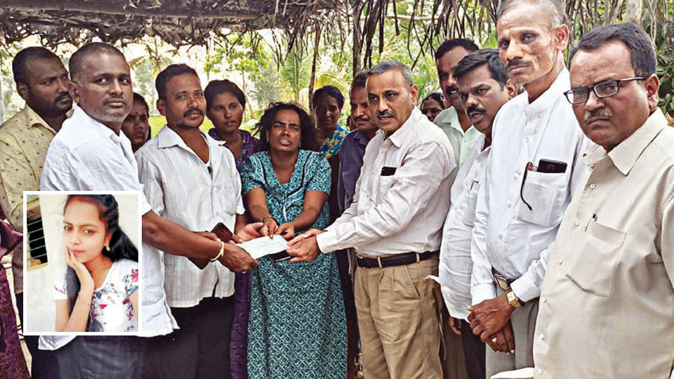 DDPI calls on Anushree’s family, hands over compensation cheque to parents