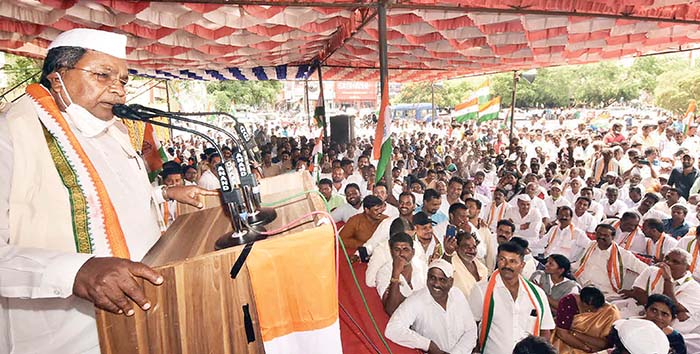 Siddu launches massive protest march