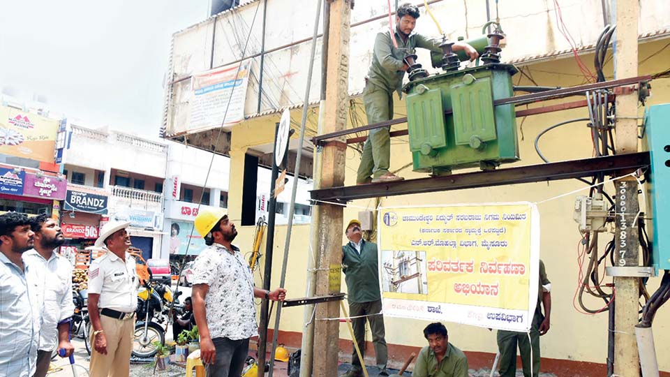 846 CESC teams begin transformer restoration