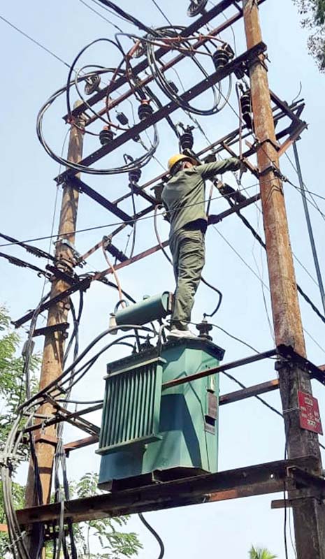 CESC teams begin transformer restoration