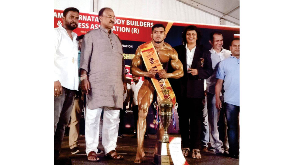 Wins ‘Mr. Karnataka Kishore’ title