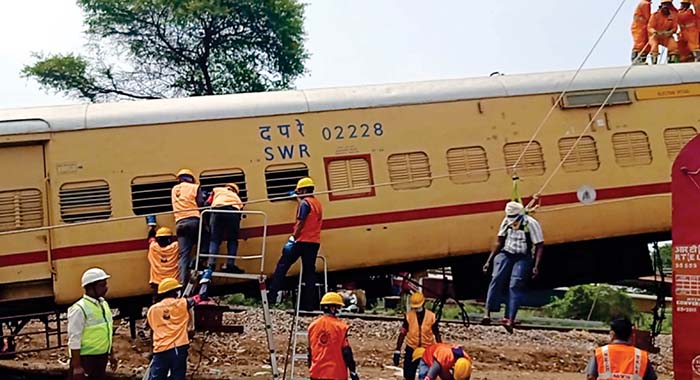 South Western Railway, NDRF conduct mock train derailment
