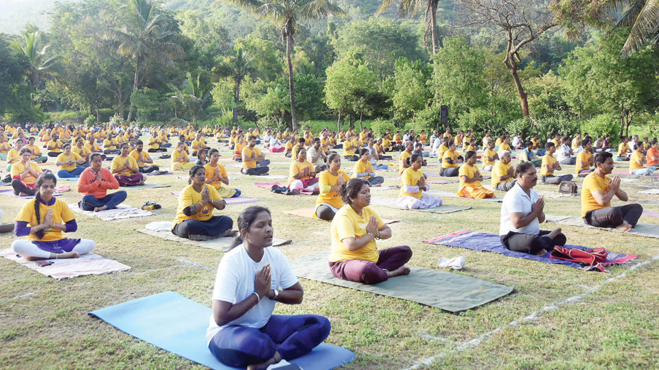 Second Yoga rehearsal held at Suttur Mutt