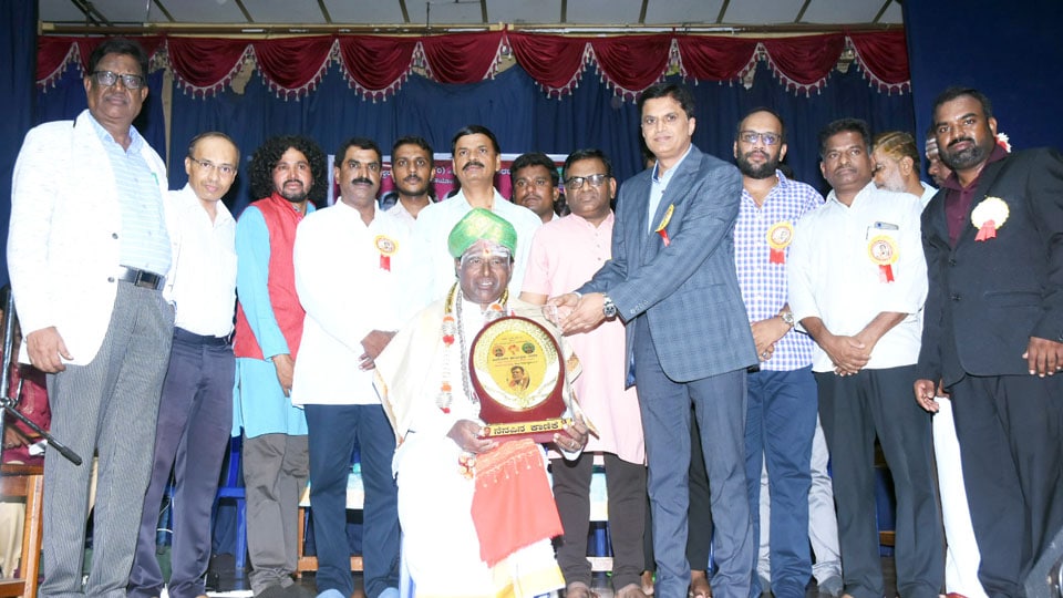 UoM Hon.Doctorate awardee and folk singer Dr. Mahadevaswamy feted