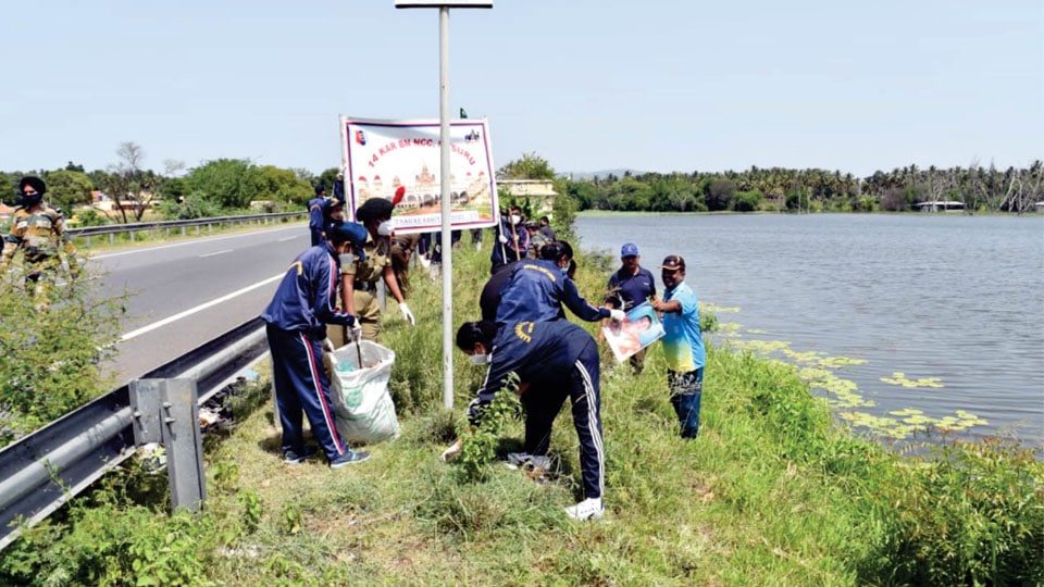 NCC cadets takes up cleaning works