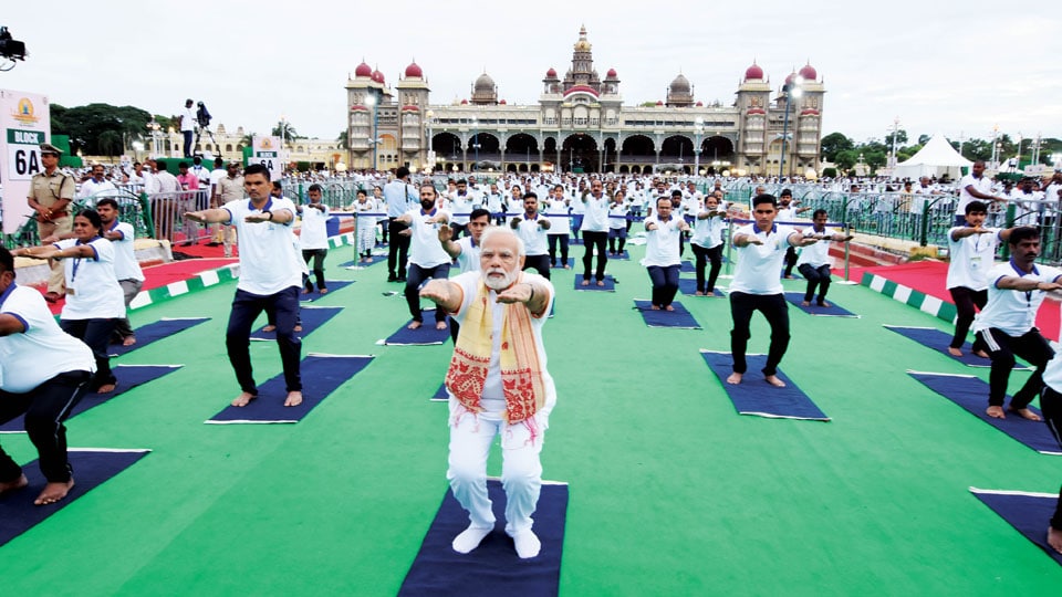 Yoga brings peace: Modi
