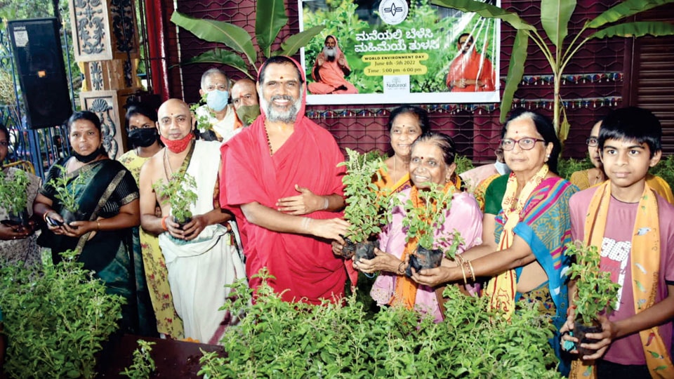 Tulasi saplings distributed