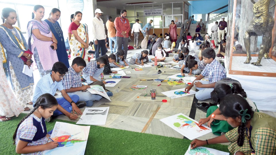 Children take part in ‘Only One Earth’ drawing contest