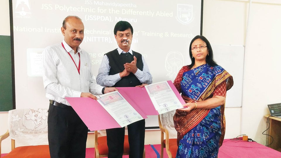JSS Polytechnic for the Differently Abled signs MoU