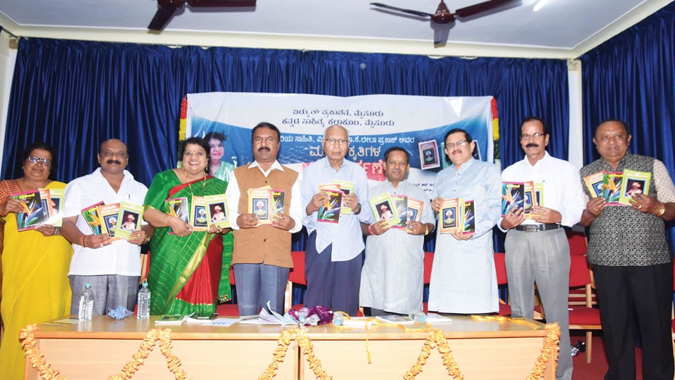 Litterateur Dr. CPK releases three books of Dr. Leela Prakash
