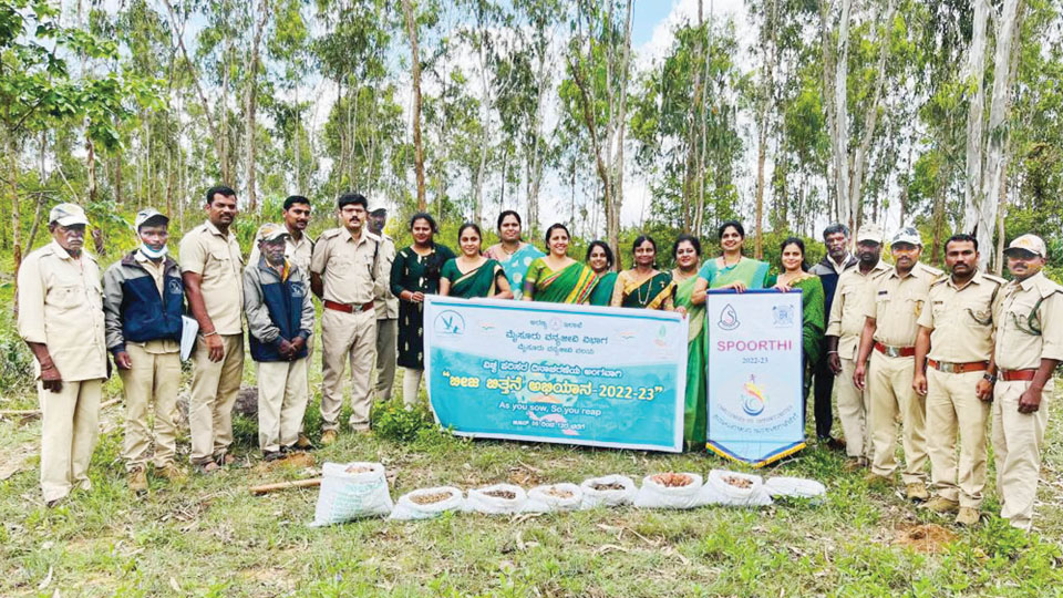 BITHOTSAVA 2022: Forest Dept. and Spoorthi conduct seeds sowing event at Arabhithittu